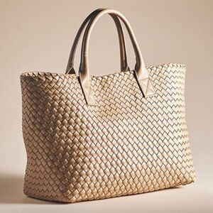 NWT Anthropologie Tan Leather Tote